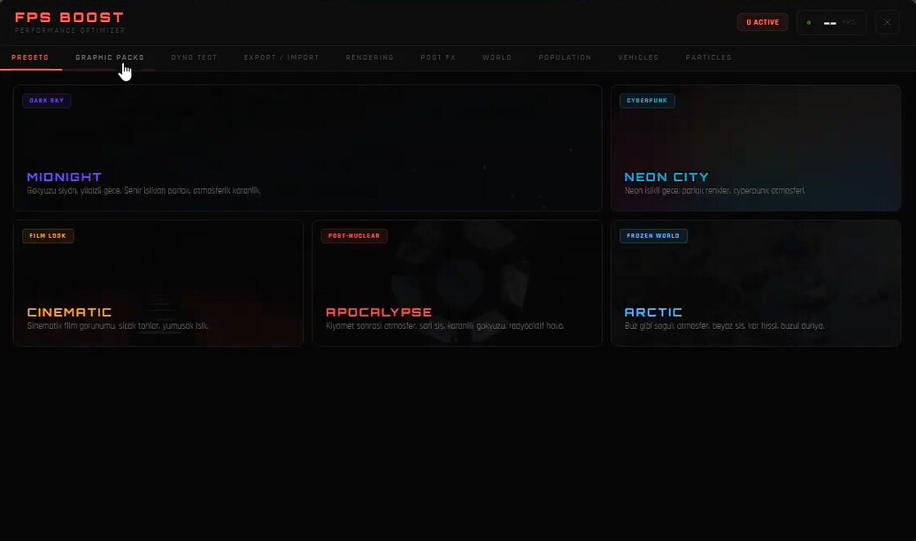 [PAID] Turbo FPS Boost Menu +50 FPS (NUI) | Presets + Graphic Packs ...