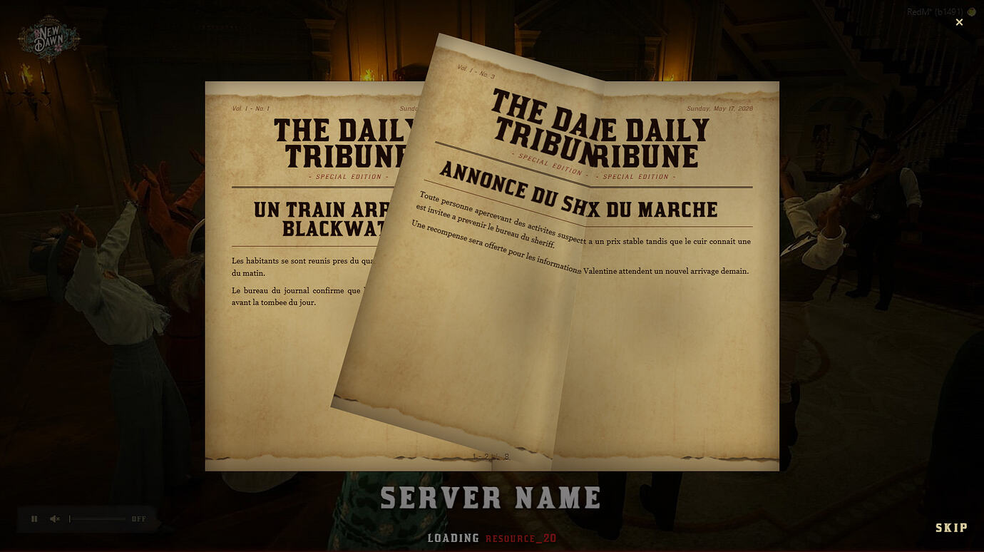 [FREE] Newspaper | Loading Screen - RedM Releases - Cfx.re Community