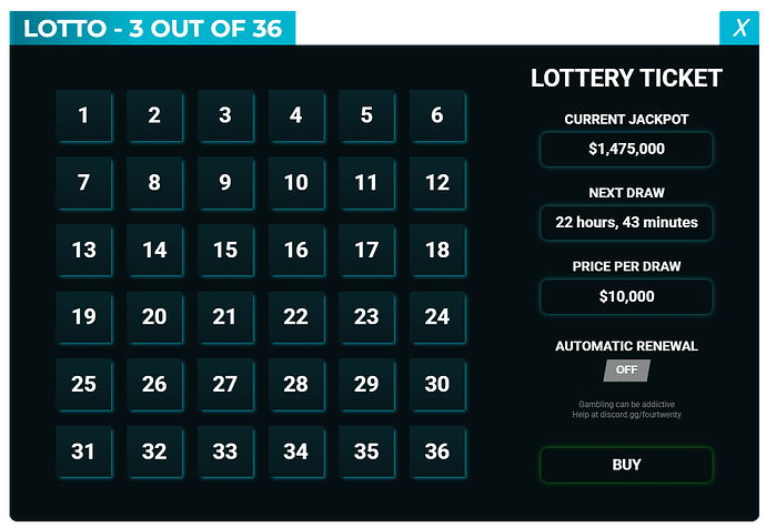 [ESX] Advanced Lotto System (3 out of 36) - fourtwentydevs - FiveM ...