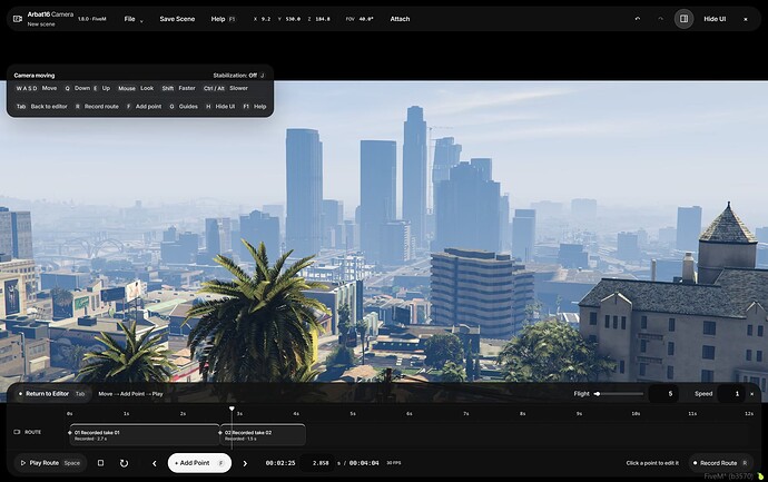 Free flight and timeline