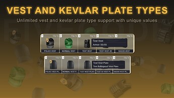 FiveM Armor Script - Vest and Kevlar Plate Types - Unlimited vest and kevlar plate type support with unique values