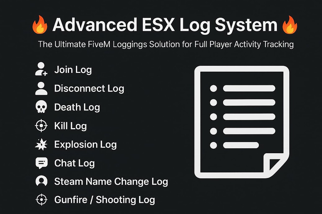 📦 [Release] Advanced ESX Log System – Ultimate Player Activity Logging ...