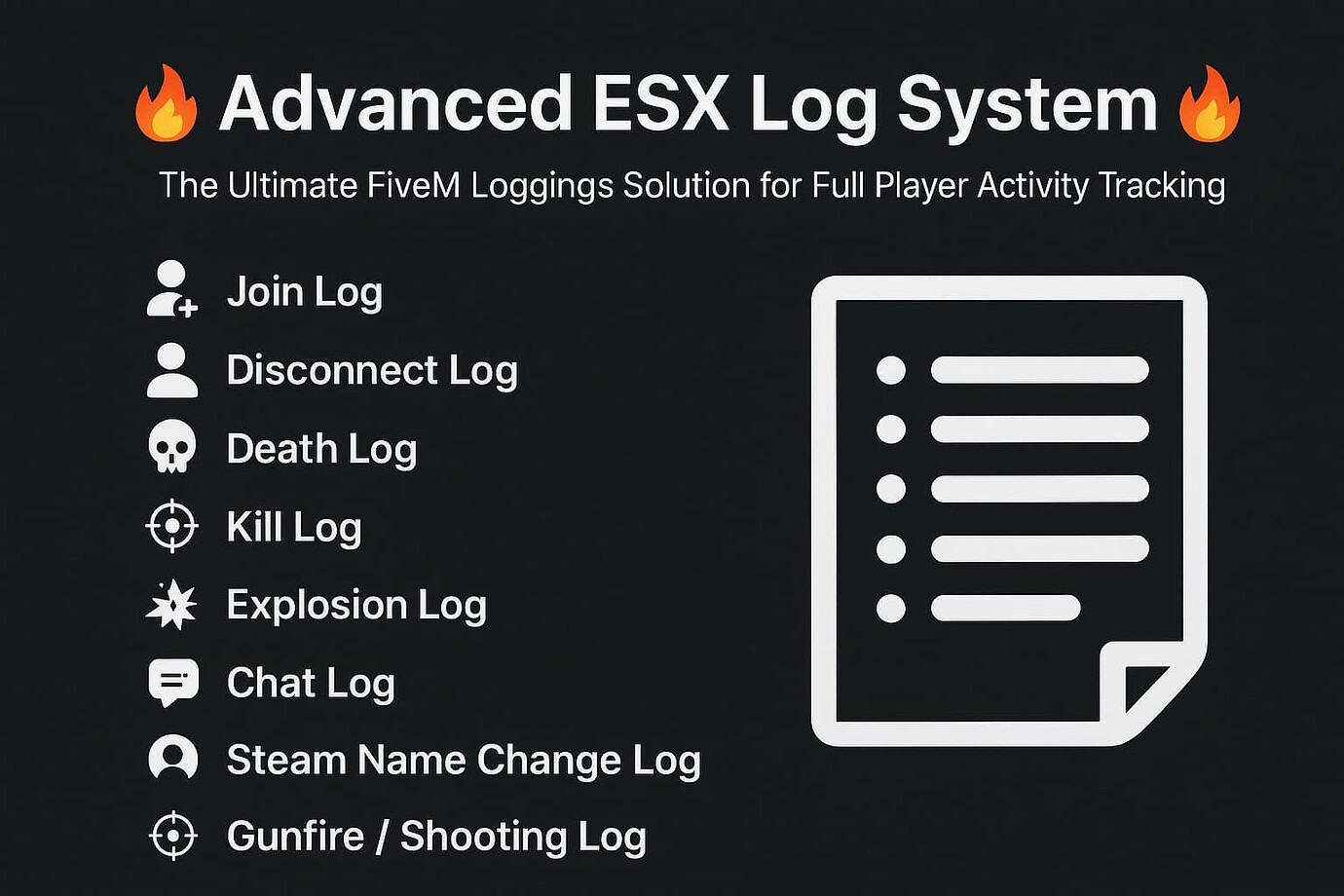 📦 [Release] Advanced ESX Log System – Ultimate Player Activity Logging ...