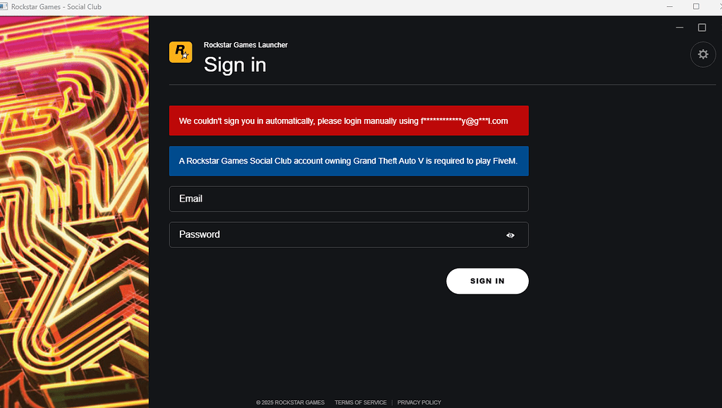 Stuck on logging into Rockstar Games Launcher - FiveM Client Support