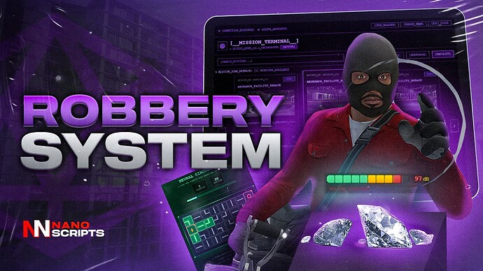 ALL IN ONE Robbery System - Plan heists, Sell stolen goods,  Build your team, Noise Detection Thumbnail