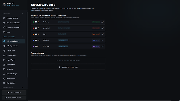 Fig. 20: Admin settings for 10 codes