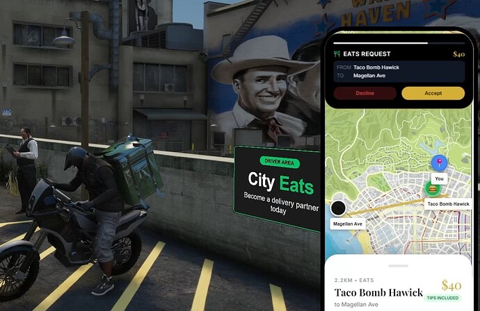 3-in-1 Job Phone – Eats | Rides | Parcel (Sleek UI Custom Props Clothing) thumbnail 5