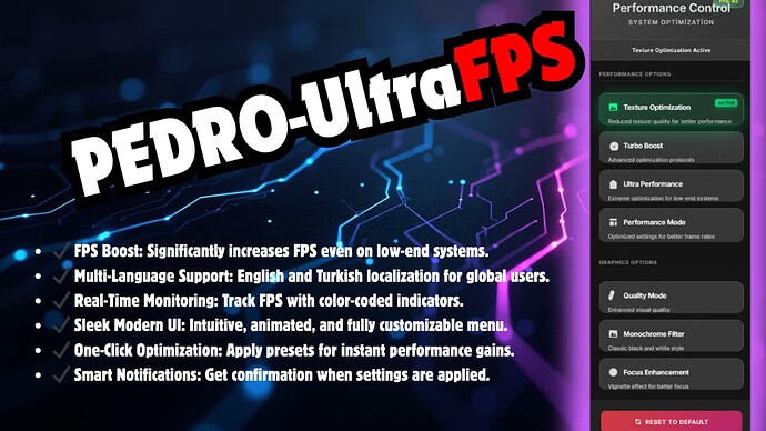 [STANDALONE][PAID][ESCROW] FPS Performance Menu | 4 modes + live FPS ...