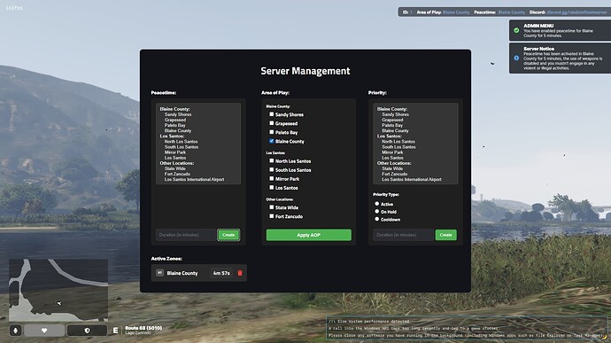 A preview of the new, updated, Server Management menu for Nex UI