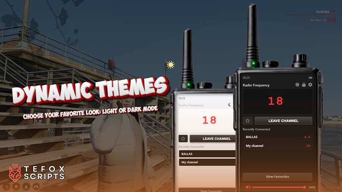 📡 Premium Radio Script | Dynamic Themes, Custom HUD & Favorites