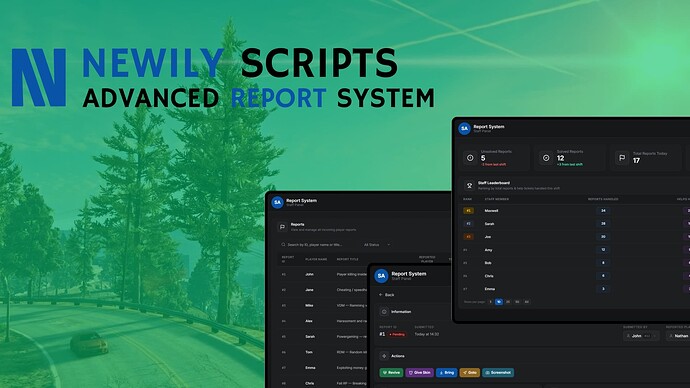 Newily Reports | Player Report & Help System