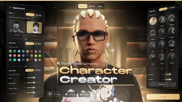 Character Creator Script | ESX, QBCore, Standalone | Karat Store Thumbnail