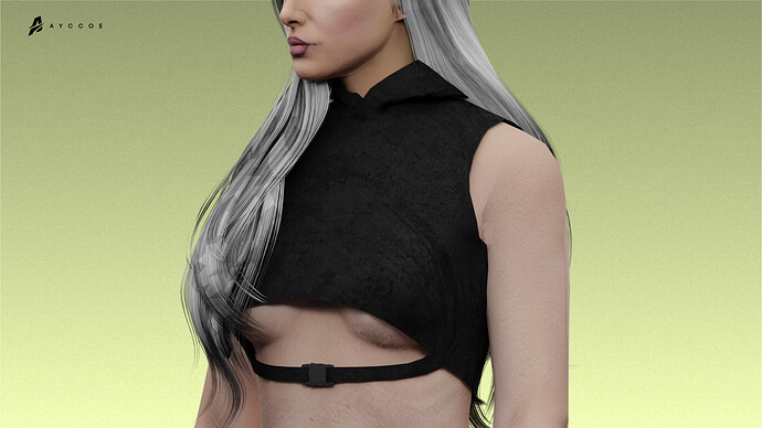 Hooded Crop Top (MP Female) Thumbnail