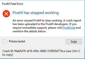 Why my game crashing always i join essential servers - FiveM Client ...