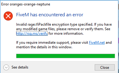 fivem error