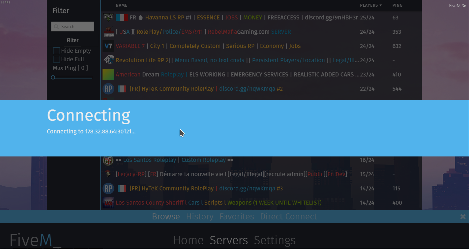 Unable to connect - FiveM Client Support - Cfx Forum
