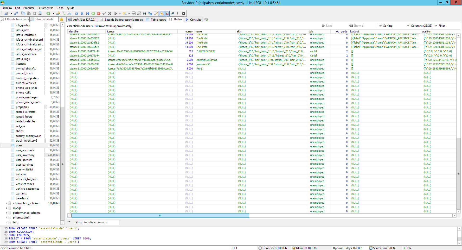 Help sql - Server Discussion - Cfx Forum