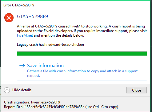 Crashes every 5 min - FiveM Client Support - Cfx.re Community