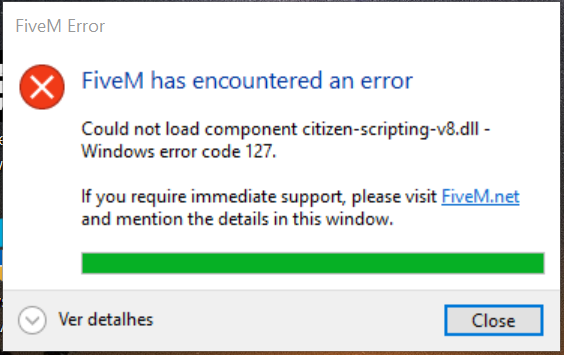 FiveM Error code 127