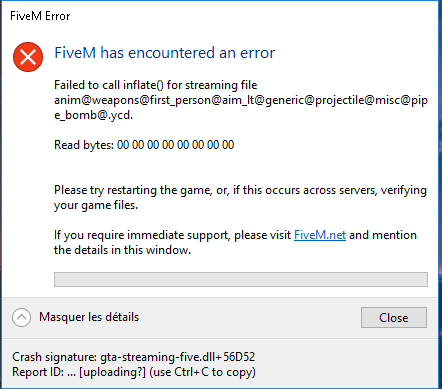 Crash FiveM - FiveM Client Support - Cfx Forum