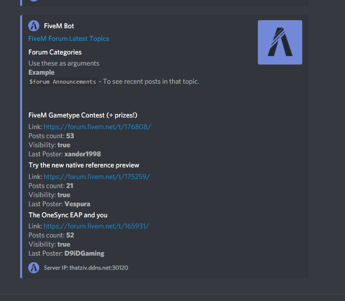 [Release] FiveM Bot - Monitor your FiveM Server Easily - Page 3 - FiveM ...