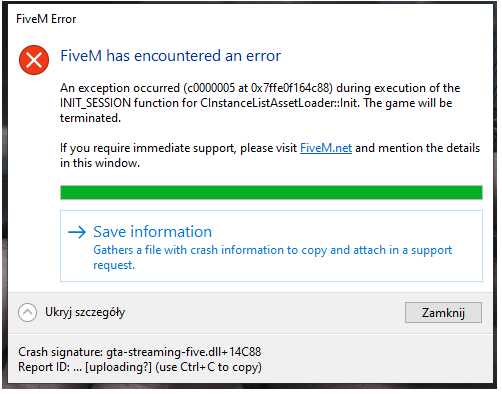 FiveM crashes when server is loading - FiveM Client Support - Cfx Forum