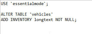 Noob SQL Help - Discussion - Cfx Forum