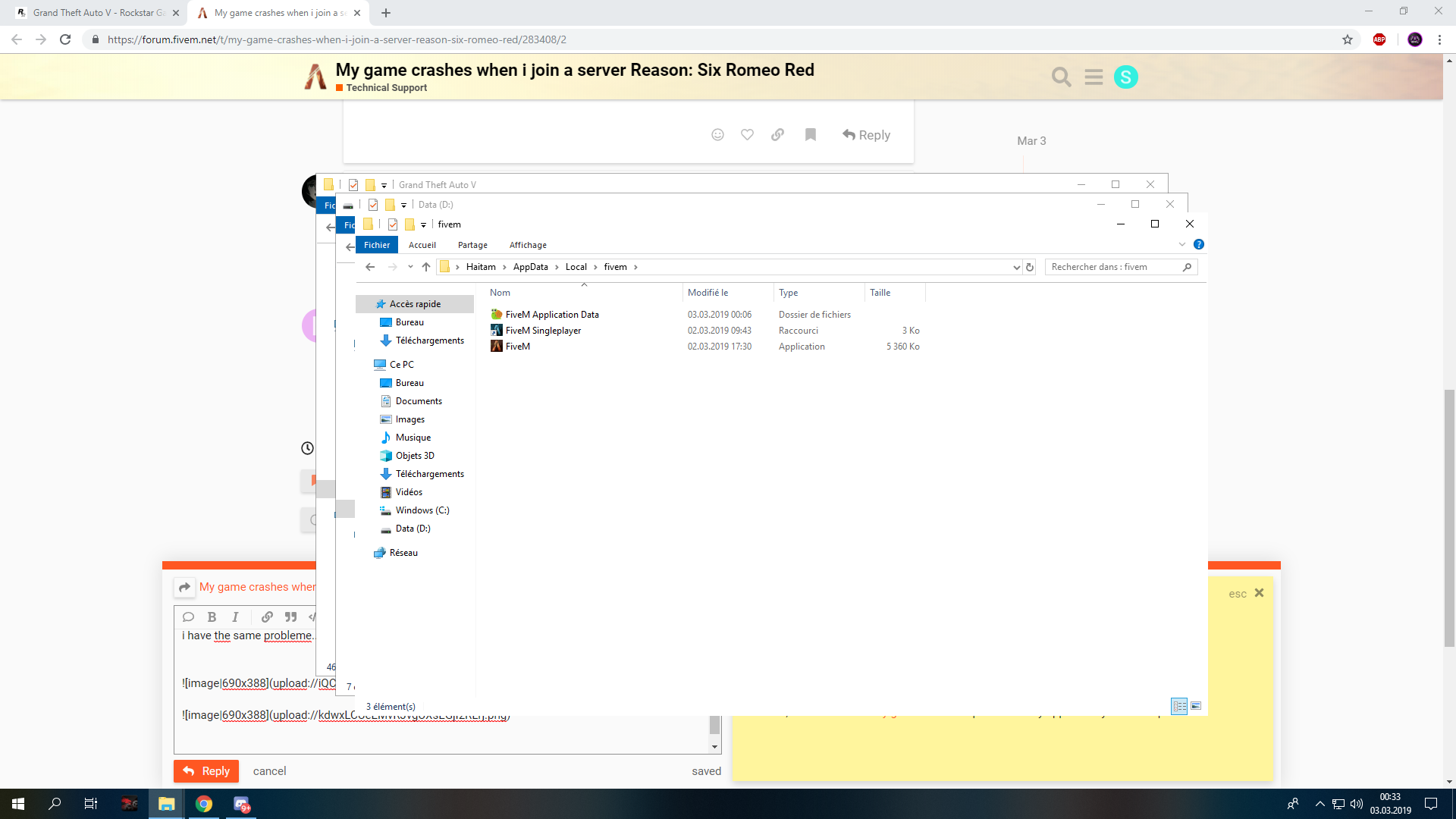 My game crashes when i join a server Reason: Six Romeo Red - FiveM ...