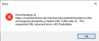Can't download FiveM because of an error - FiveM Client Support - Cfx ...