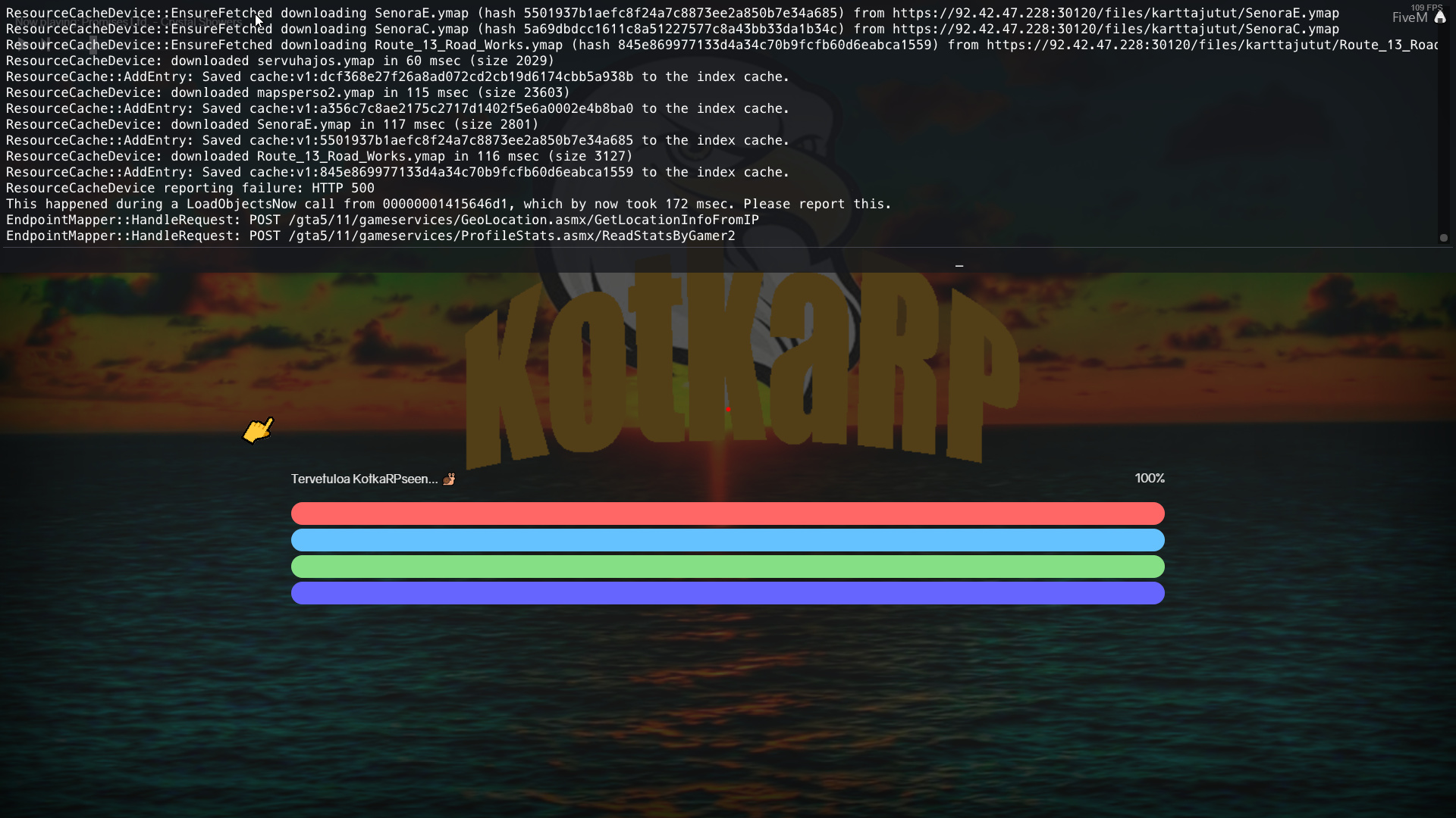 Cannot join any server i get stuck into something :( - FiveM Client ...