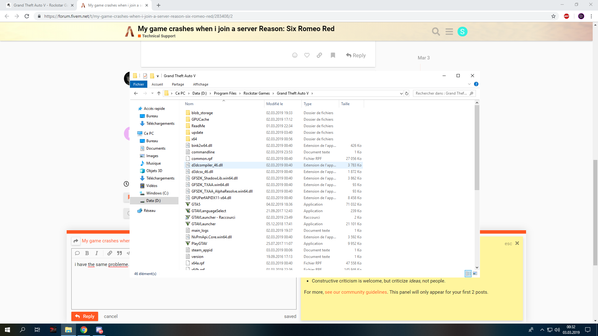 My game crashes when i join a server Reason: Six Romeo Red - FiveM ...
