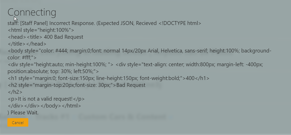 [HELP] Problem when attempting to load in to my server - Server ...
