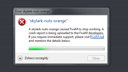 FiveM Crash | skylark - nuts - orange - FiveM Client Support