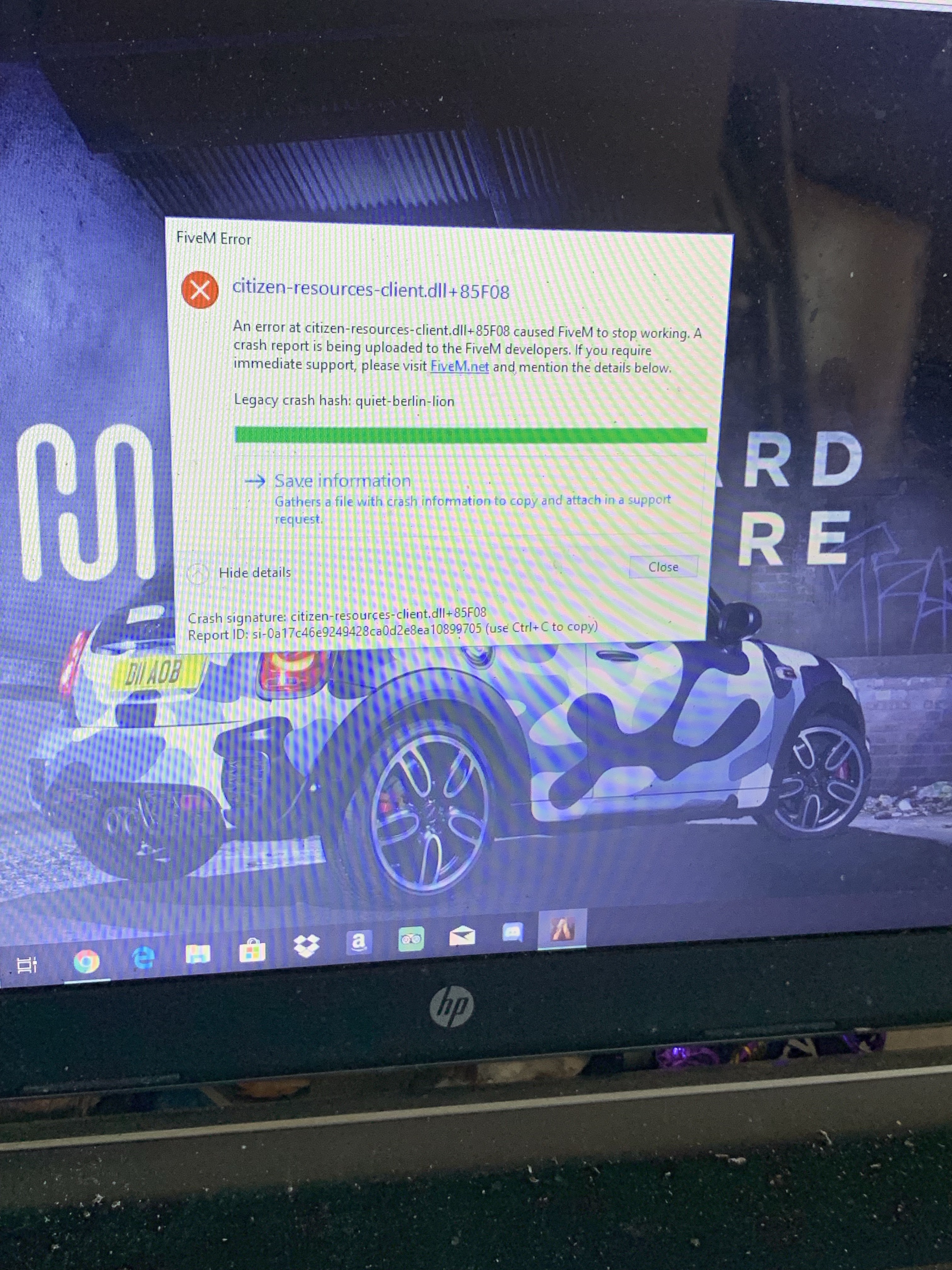 Failed handshake to server 127.0.0.1:30120 - Failed to connect to 127.0 ...