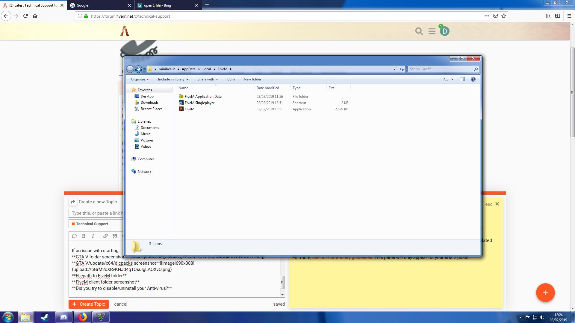 5M needs to update the game chache. HELP?!?! - FiveM Client Support ...