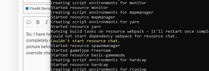 Chat couldn't start - Resource Support - Cfx Forum