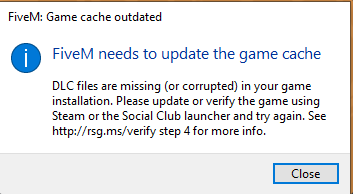 FiveM error msg