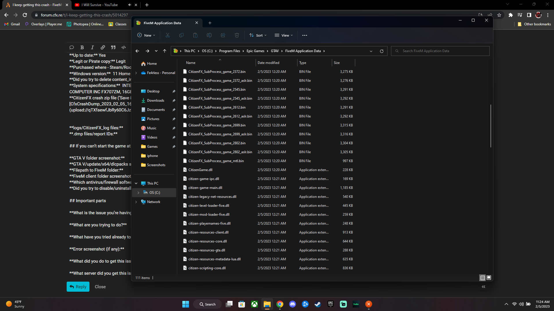 I keep getting this crash - FiveM Client Support - Cfx.re Community