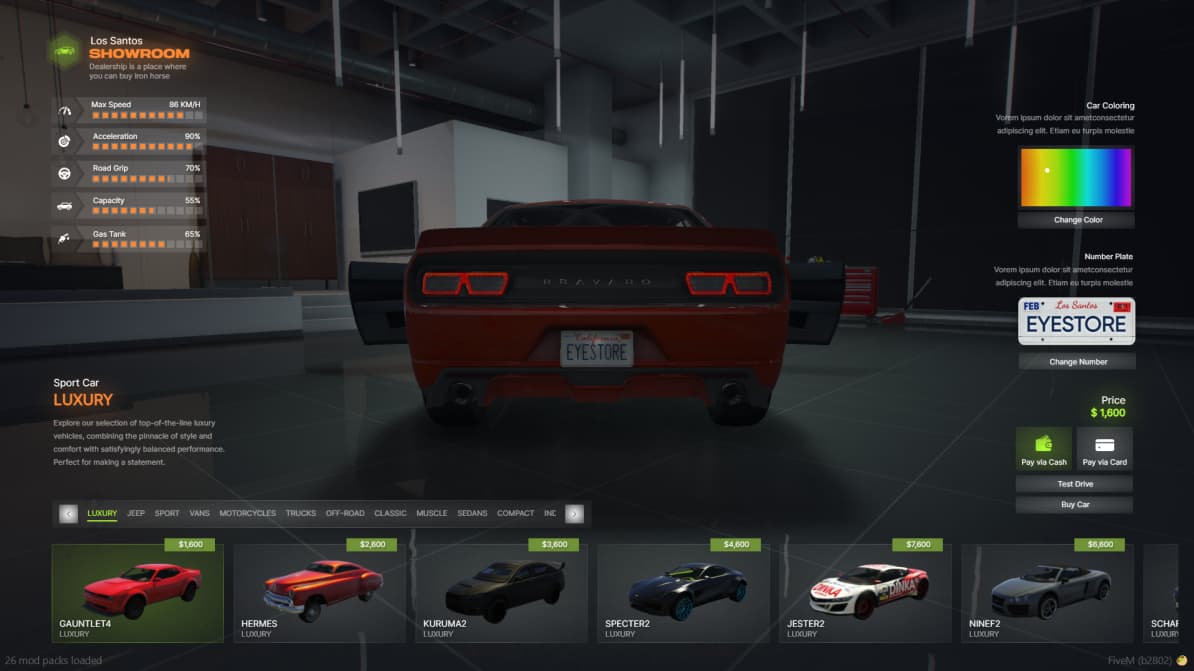 [ESX - QBCore] Argus Vehicle Shop - FiveM Releases - Cfx.re Community