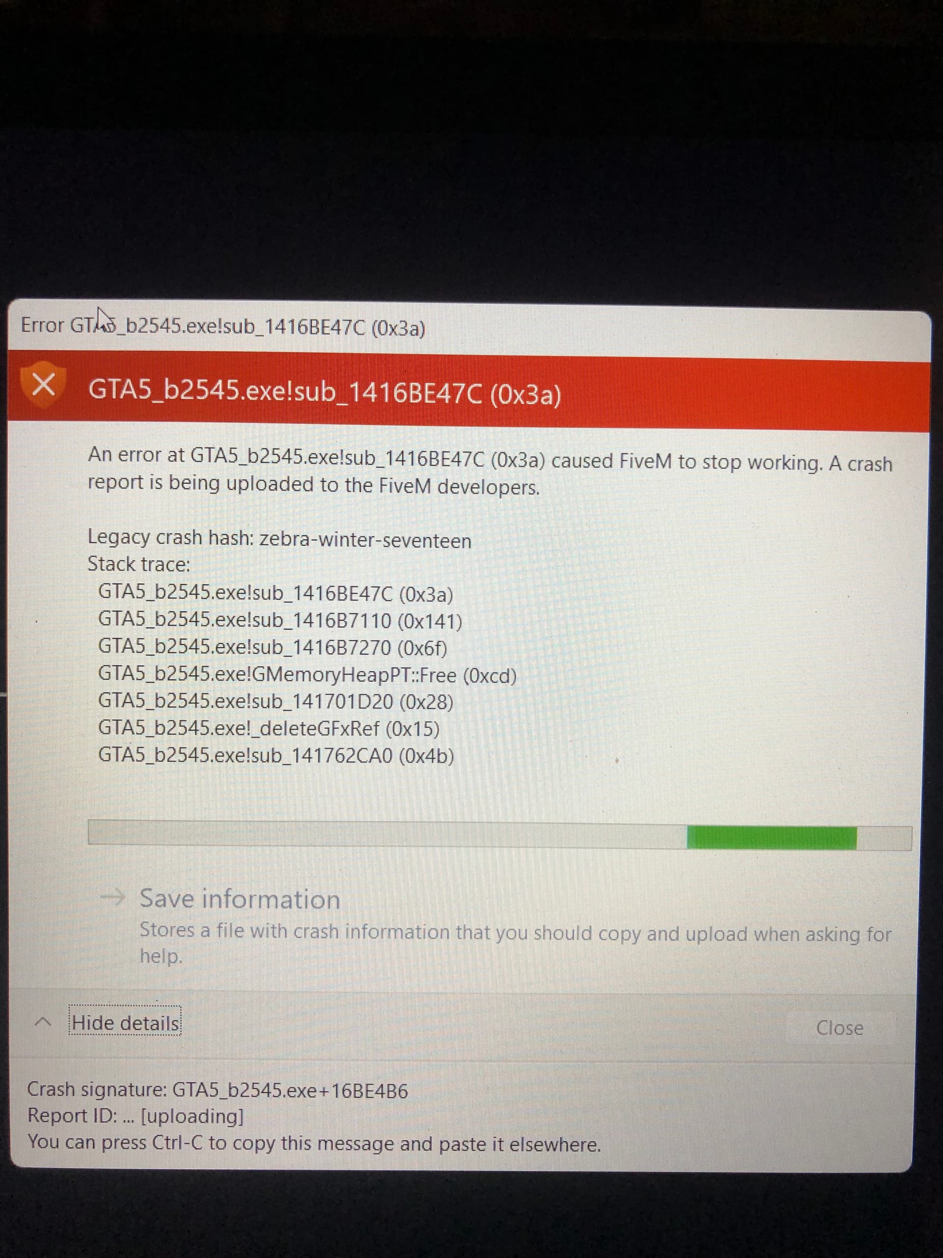 Crashing - FiveM Client Support - Cfx.re Community