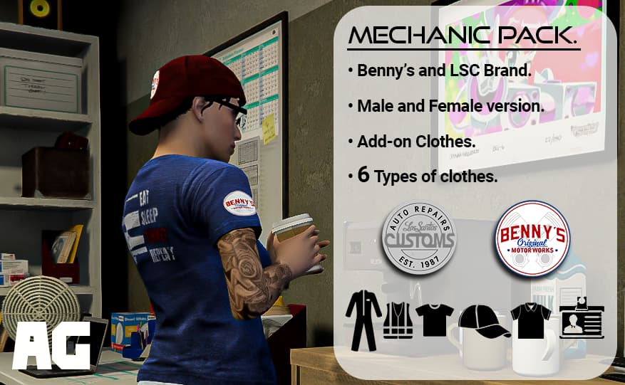 [PAID] Vanilla mechanic Clothes pack (Addon Male & Female) - FiveM ...