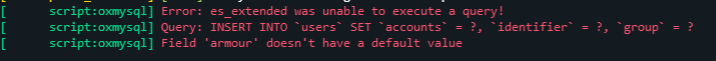 Oxmysql error - Discussion - Cfx.re Community
