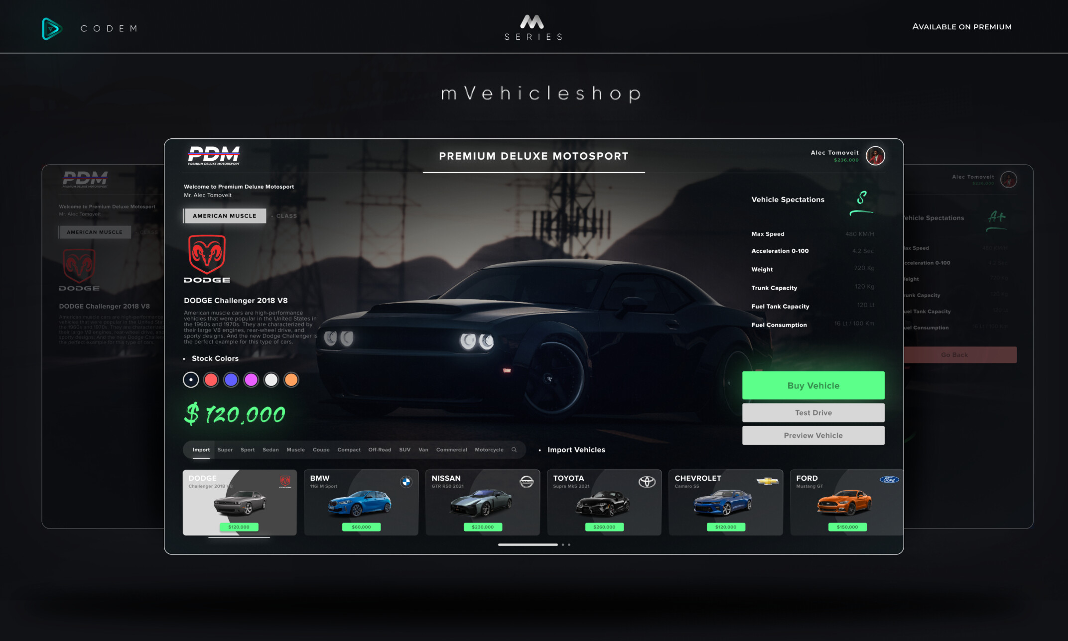 CodeM mVehicleshop ( Advanced Vehicle Shop ) - FiveM Search