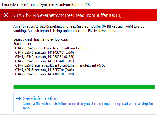 Crash message