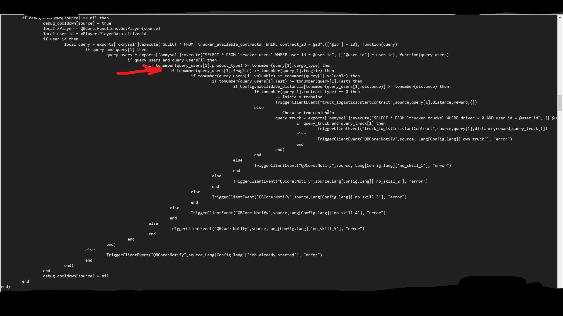 Help truck logistics server lua 254 attempt to compare nil with