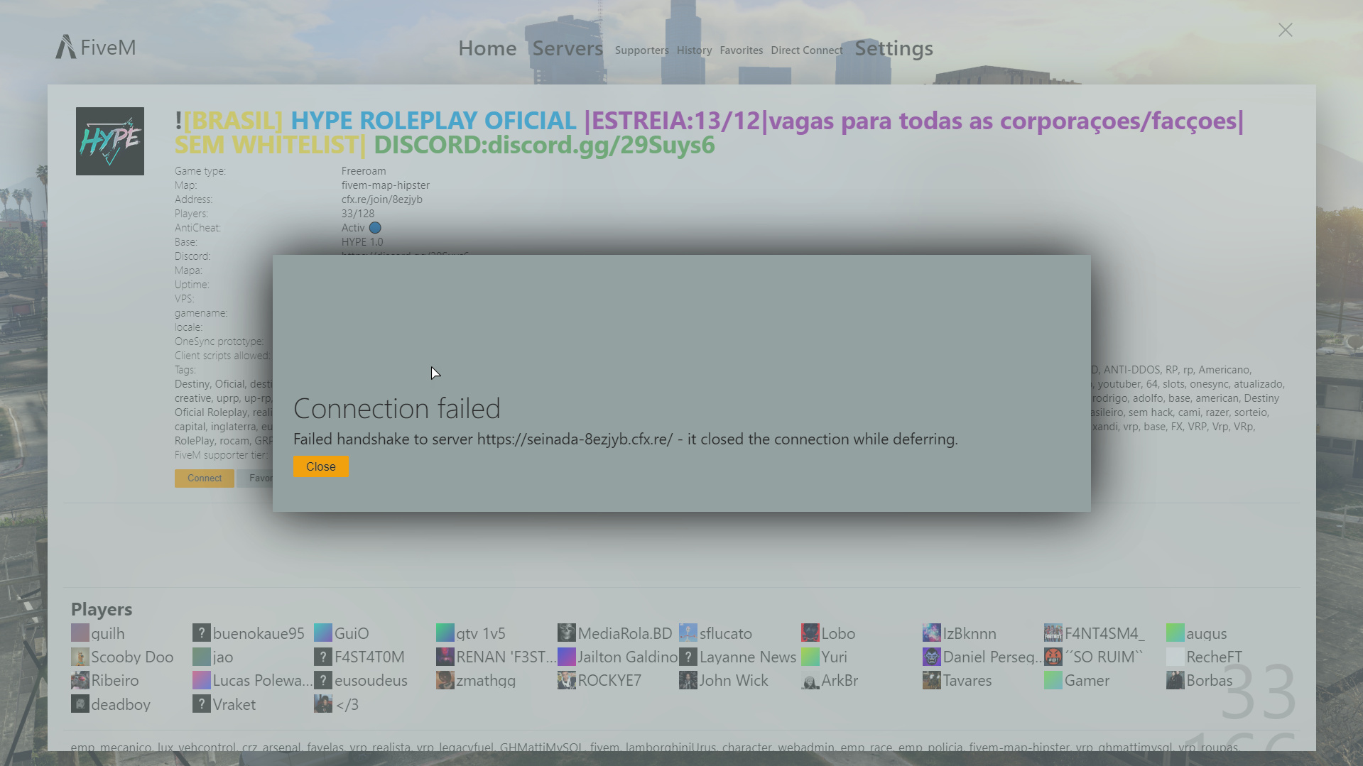 Help me on a error - FiveM Client Support - Cfx Forum