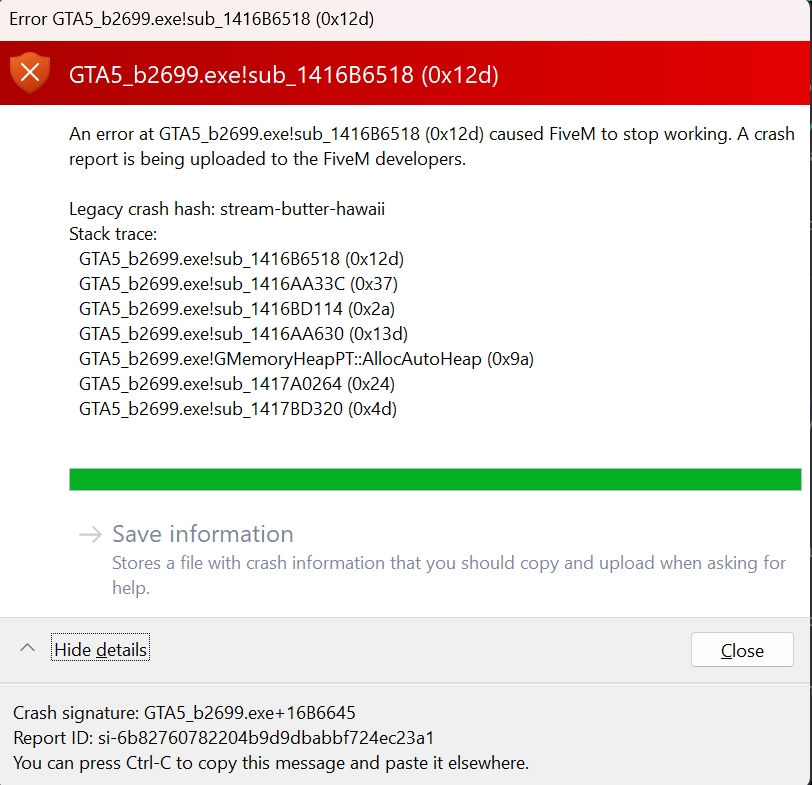 Random crashes while playing on servers - FiveM Client Support - Cfx.re ...