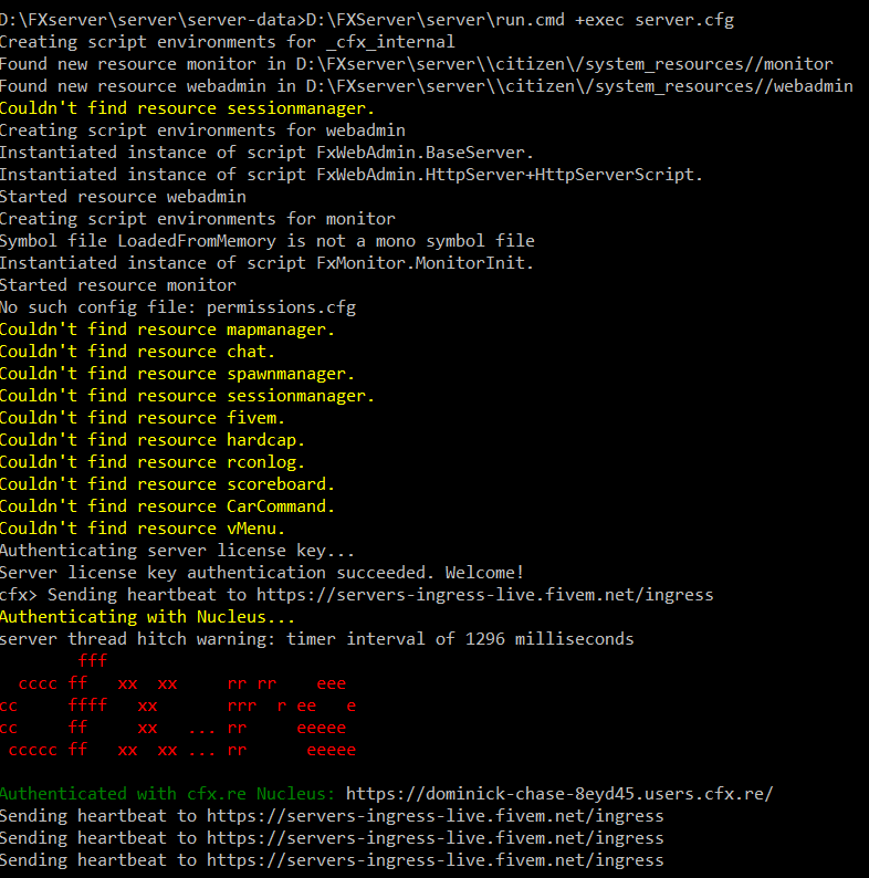 Server cant find any resources - Server Discussion - Cfx.re Community