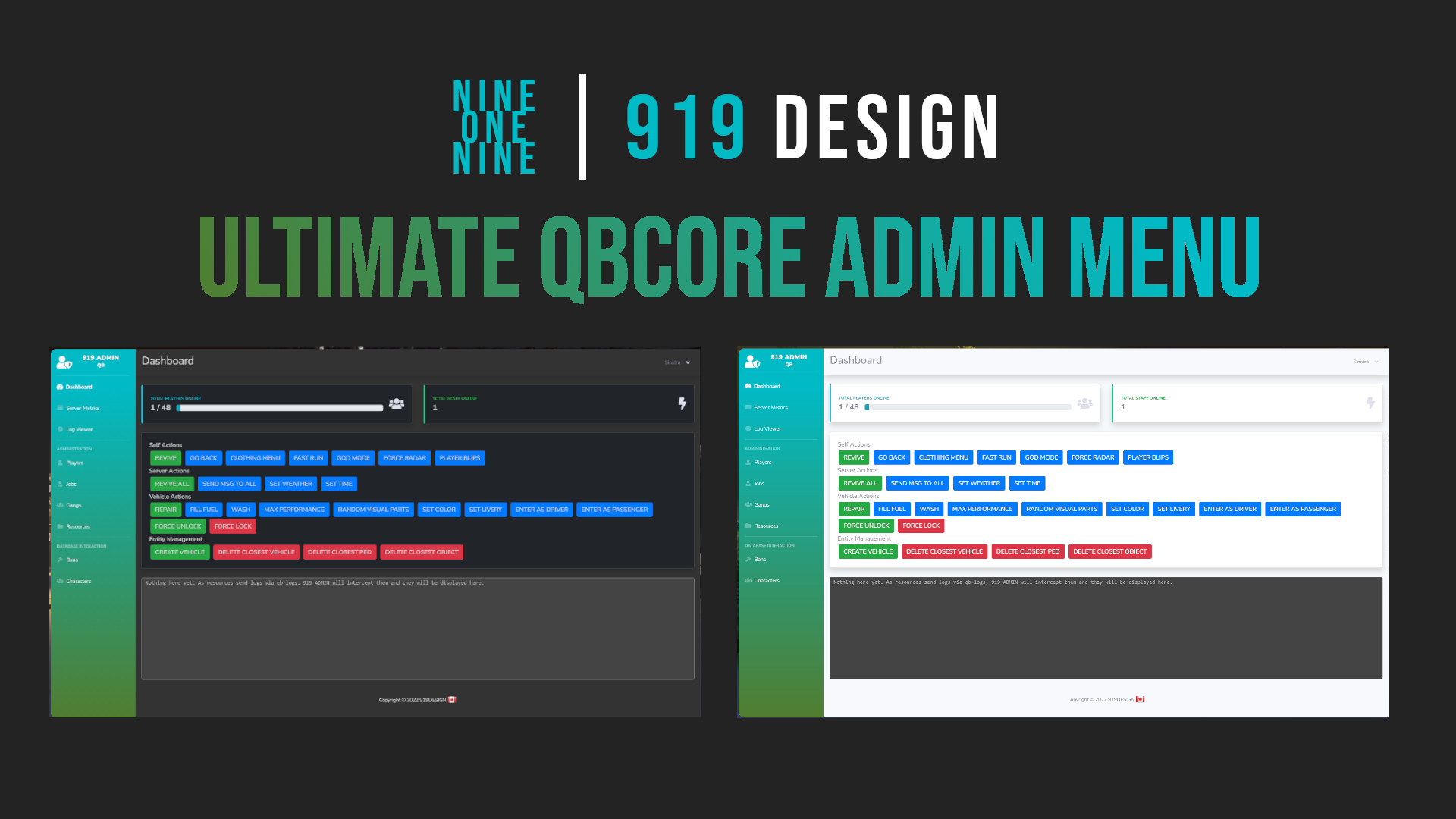 [PAID] [QB/ESX] 919 ADMIN - The Ultimate QBCore Admin Menu - Releases ...