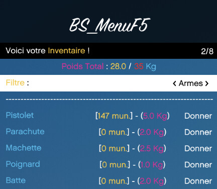  [PAID] BS_MenuF5 (Personal Menu | Administration Menu | Inventory UI) thumbnail 5